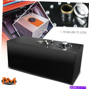 Fuel Gas Tank 19K̃gbvtB[hA~jERdr/K\^N+xZ_[+LbvubNR[eBO 19 Gallon Top Feed Aluminum Fuel Cell/Gas Tank+Level Sender+Cap Black Coated