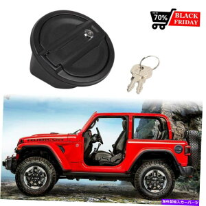 Fuel Gas Tank ブラックガソリンタンクキャップ燃料フィラーカバーアクセサリーフィット2018-2021ジープラングラーJL Black Gas Tank Cap Fuel Filler Cover Accessories Fits 2018-2021 Jeep Wrangler JL