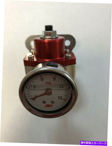 Carburetor TSP 5-12 PSI�r���b�g�R�����̓��M�����[�^�[3/8 "NPT�z�Ɏ_����w/�Q�[�W TSP 5-12 PSI Billet Fuel Pressure Regulator 3/8" NPT Anodized Red W/Gauge