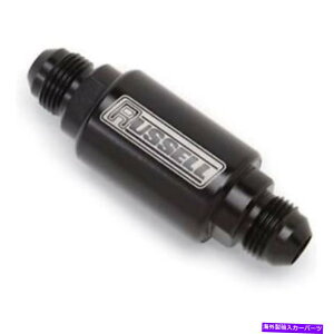 Carburetor bZptH[}X650133ubNzɎ_CCRtB^[-6 anij Russell Performance 650133 Black Anodized In-Line Fuel Filter -6 AN (Black)
