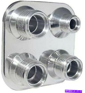 Carburetor RPC R1005�r���b�g�A���~�j�E���t�@�C�A�E�H�[���o���N�w�b�h4�|�[�g�i3L/1S�j���� RPC R1005 Billet Aluminum Firewall Bulkhead 4-Port (3L/1S) Polished