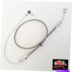 Carburetor 36 �ґg�X�e�����X�|�X���b�g���P�[�u���L���u���^�[�r���b�g�A���~�j�E���V�{���[�t�H�[�h 36 Braided Stainless Steel Throttle Cable Carburetor Billet Aluminum Chevy Ford�y���s�A���i�z