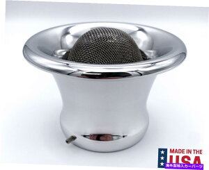 Carburetor z[A`FX^[Ȃǂ̂߂2oYꂽA~jE傫ȃoOz[ 2 Barrel Carb Polished Aluminum Large Bug Horn For Holley, Rochester & More