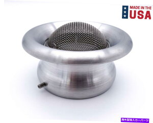 Carburetor 2oLu^[HolleyARochesterȂǂ̂߂̖A~jEoOz[ 2 Barrel Carburetor Unpolished Aluminum Bug Horn For Holley, Rochester & More