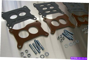 Carburetor �V�{���[6�p�b�N���C�U�[67-69 Vette Tri PowerHolley�t�F�m�[���≏�̃X�y�[�T�[ Fits Chevy Six Pack Riser 67-69 Vette Tri Power Holley Phenolic Insulator Spacer�y���s�A���i�z