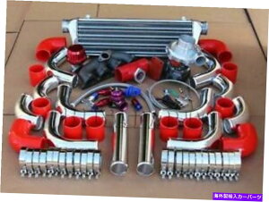 Turbo Charger B�V���[�YB16/B18 EK/EF/EG T3�}�j�z�[���h�^�[�{�`���[�W���[�L�b�g�N�����p�C�v���b�h�J�v���[ B-SERIES B16/B18 EK/EF/EG T3 MANIFOLD TURBOCHARGER KIT CHROME PIPE RED COUPLER�y���s�A���i�z
