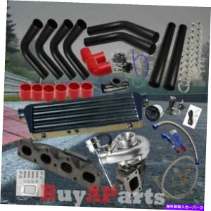 Turbo Charger DIY�u���b�N�C���^�[�N�[���[�z�ǃ��b�h�J�v���[�^�[�{�L�b�g90-93�}�c�_miata 1.6L DIY Black Intercooler Piping Red Couplers Turbo Kit for 90-93 Mazda Miata 1.6L�y���s�A���i�z