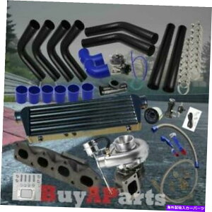 Turbo Charger DIY�u���b�N�C���^�[�N�[���[�p�C�s���O�u���[�J�v���[�^�[�{�L�b�g90-93 Mazda Miata 1.6L DIY Black Intercooler Piping Blue Couplers Turbo Kit for 90-93 Mazda Miata 1.6L�y���s�A���i�z