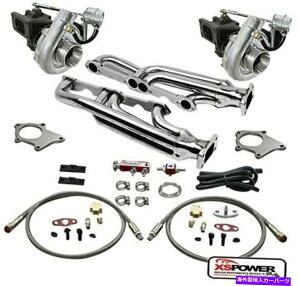 Turbo Charger T04 .63AR 500+HP 8PCcC^[{[d+V{[X[ubNSBCp}jz[hLbg T04 .63AR 500+HP 8PC TWIN TURBO CHARGER+MANIFOLD KIT FOR CHEVY SMALL BLOCK SBC