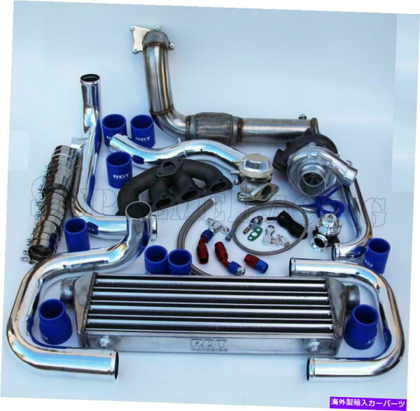 Turbo Charger T3/T4ターボチャージャーインタークーラーBOVボルトオンキット94-01インテグラB16/18 013-CBL T3/T4 TurboCharger Intercooler BOV Bolt-On Kit for 94-01 Integra B16/18 013-CBL【並行輸入品】