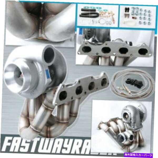 Turbo Charger Integra B16 B18 B20 T3トップマウントGT35 .82AR T3ターボ充電キットターボマニホールド Integra B16 B18 B20 T3 Top Mount GT35 .82AR T3 Turbo Charger Kit Turbo Manifold【並行輸入品】