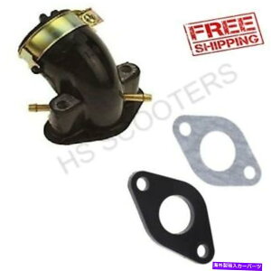 Intake Manifold Lu^[ێ}jz[hfA|[gCbgpCvKXPbgGy6 50ccybgXN[^[ Carburetor Intake Manifold Dual Port Inlet Pipe Gasket GY6 50cc Moped Scooter