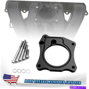 Intake Manifold 2.4?2.2 ECOTECXbg{fBێ}jz[hA_v^[v[gubNA~jE#D 2.4 to 2.2 Ecotec Throttle Body Intake Manifold Adapter Plate Black Aluminum #D