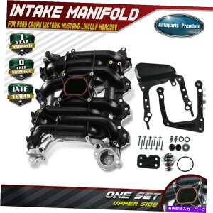 Intake Manifold tH[hJ[}[L[v8 4.6l̃T[X^bgKXPbgOOtzC}jz[h Intake Manifold w/ Thermostat & Gasket & O-Ring for Ford Lincoln Mercury V8 4.6L