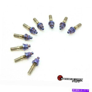 Intake Manifold SpeedFactory K�V���[�Y�`�^���R�ċz�C�}�j�z�[���h8PC�X�^�b�h�L�b�g�z���_�A�N�� SpeedFactory K-Series Titanium Burnt Intake Manifold 8pc Stud Kit for HondaAcura�y���s�A���i�z