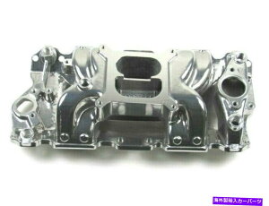 Intake Manifold 1959-95�V�{���[327 350 383�G�A�M���b�v�z�C�}�j�z�[���h����e42406p 1959-95 Chevy 327 350 383 Air Gap Intake Manifold Polished E42406P�y���s�A���i�z
