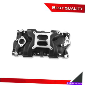 Intake Manifold �f���A���v���[���A���~�j�E���ێ�}�j�z�[���h�u���b�N�X�[�c1955-1986 SBC Chevy 350 Dual Plane Aluminum Intake Manifold Black Suits 1955-1986 SBC Chevy 350