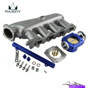 Intake Manifold zC}jz[h+Xbg{fB+OHT[̔R[4G63 EVO 4-9u[ Intake Manifold+Throttle Body+Fuel Rail For Mitsubishi Lancer 4G63 EVO 4-9 Blue