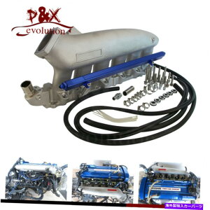 Intake Manifold ���YR32 R33 R34 RB25DET GTST GTT�p�̔R�����[����������z�C�}�j�z�[���h���A�b�v�O���[�h�}�j�z�[���h Upgrade Intake Manifold with Fuel Rail for Nissan R32 R33 R34 RB25DET GTST GTT�y���s�A���i�z