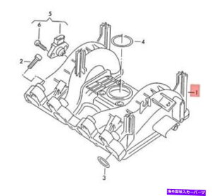 Intake Manifold �{���̃t�H���N�X���[�Q���C���e�[�N�ڑ�NOS 030129711bf Genuine Volkswagen Intake Connection NOS 030129711BF�y���s�A���i�z