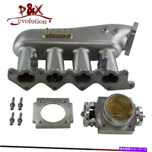 Intake Manifold ێ}jz[h+OHT[G{[V̂߂80mmXbg{fB4 5 6 7 8 9 Intake Manifold+80mm Throttle body for Mitsubishi Lancer Evolution 4 5 6 7 8 9