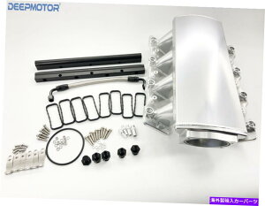 Intake Manifold [vt@CCe[N}jz[hLS1 LS2 LS6 102mm W}bvZT[|[gR[Vo[ Low Profile Intake Manifold LS1 LS2 LS6 102mm w MAP Sensor Port Fuel Rail Silver