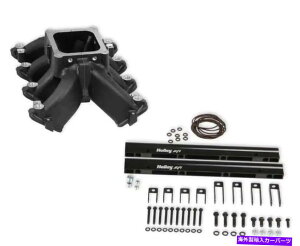 Intake Manifold Holley 300-294BKXvbgfUC[XzC}jz[hGM Gen III IV LSGWɓK܂ Holley 300-294BK Split-Design Race Intake Manifold Fits GM Gen III IV LS Engines