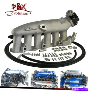 Intake Manifold �z�C�}�j�z�[���h +�R�����[����90-80mm Q45���YR33 R34 RB25DET�p�X���b�g���{�f�B Intake Manifold +Fuel Rail &90-80mm Q45 Throttle Body for Nissan R33 R34 RB25DET�y���s�A���i�z
