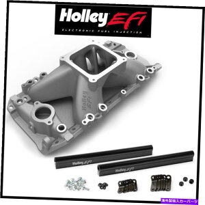 Intake Manifold Holley EFI 4500�C���e�[�N�}�j�z�[���hw/�R�����[���ȉ~�`�̃|�[�g�r�b�O�u���b�N�V�{���[396-454 Holley EFI 4500 Intake Manifold w/Fuel Rails Oval Port Big Block Chevy 396-454�y���s�A���i�z