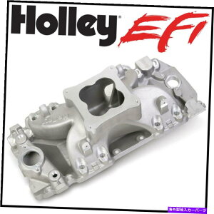 Intake Manifold Holley EFI�}�j�z�[���h�s�[�i�b�c�|�[�g�w�b�h�V���O���v���[���T�e���A���~�j�E���V�{���[BBC Holley EFI Manifold Peanut Port Heads Single Plane Satin Aluminum for Chevy BBC�y���s�A���i�z