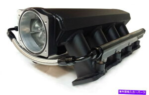Intake Manifold LS3 LS9ꂽA~jECzC}jz[hubNW/[XNGA|[g LS3 LS9 Fabricated Aluminum Ram Air Intake Manifold black w/rails square port