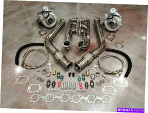 Turbo Charger 94-04�t�H�[�h�}�X�^���O�c�C���^�[�{T3T4�^�[�{�`���[�W���[�L�b�g3.8 V6�J�X�^���r���h�|�j�[ FOR 94-04 Ford Mustang TWIN TURBO T3T4 Turbocharger Kit 3.8 V6 Custom Built PONY�y���s�A���i�z