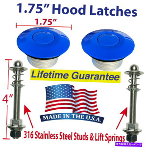 HOOD HINGES ��1.75 �v�b�V���{�^�����b�`�t�[�h�s���N�C�b�N���b�`�t�[�h�A�g�����N�A�f�b�L���b�hBL-30-LP Blue 1.75 Push Button Latch Hood Pins Quick Latch Hood, Trunk, Decklid Bl-30-Lp�y���s�A���i�z
