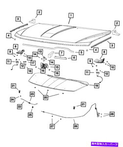 HOOD HINGES {̃[pt[hqW5178241ABɍ܂܂ Genuine Mopar Hood Hinge Left 5178241AB