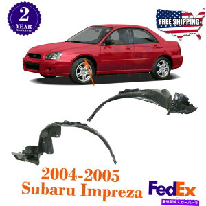 Fender Liner 2004N2005ÑtgtF_[Ci[ƉEXoCvbTZ_ Front Fender Liner Left & Right Side For 2004-2005 Subaru Impreza Sedan