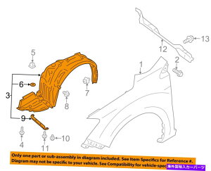 Fender Liner XoOEM 14-15 XV CrossTrek-Fender Liner Right 59110FJ100 SUBARU OEM 14-15 XV Crosstrek-Fender Liner Right 59110FJ100