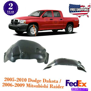 Fender Liner 2PCS 2005-2010 Dodge Dakota / 2006-2009 Mitsubishi Raider��2PCS�t�����g�t�F���_�[���C�i�[ 2Pcs Front Fender Liner For 2005-2010 Dodge Dakota / 2006-2009 Mitsubishi Raider