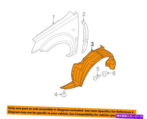 Fender Liner q_COEM 06-11ANZgtF_[Ci[E868121E000 HYUNDAI OEM 06-11 Accent-Fender Liner Right 868121E000