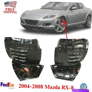 Fender Liner tgXvbVV[htF_[Ci[2004N2008Ñ}c_RX-8̍E Front Splash Shield Fender Liner Left & Right Side For 2004-2008 Mazda RX-8