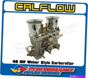 Carburetor 48 IDFウェーバースタイルのダウンドラフトキャブレタークロームラムチューブ付き 48 IDF Weber Style Downdraft Carburettor with Chrome Ram Tubes