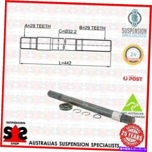 Driveshaft �t�����g�A�N�X���E�h���C�u�V���t�g�X�[�c�W�[�v�`�F���L�[�iKK�jKK SUV 3.7 V6 4x4 Front Axle Right Drive Shaft Suit JEEP CHEROKEE (KK) KK SUV 3.7 V6 4x4�y���s�A���i�z