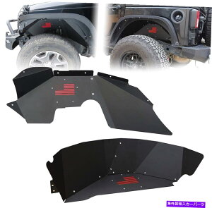 Fender Liner 2007-2017̃tgACi[tF_[Ci[W/tOW[vO[JK JKU 4WD Front & Rear Inner Fender Liners w/ Flag For 2007-2017 Jeep Wrangler JK JKU 4WD