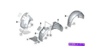 Fender Liner BMW X3 G01 16-17 OEMtF_[Ci[XvbVK[hA BMW X3 G01 16 - 17 OEM Fender Liner Splash Guard Rear Left GENUINE