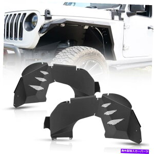 Fender Liner 2PCS�I�t���[�h�t�����g�C���i�[�t�F���_�[���C�i�[�t���A2018-2022�W�[�v�����O���[JL 2pcs Offroad Front Inner Fender Liners Flares for 2018-2022 Jeep Wrangler JL�y���s�A���i�z