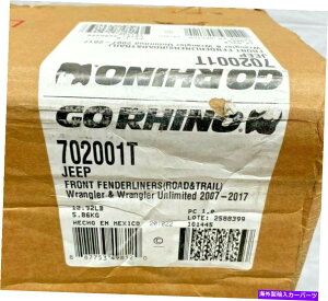 Fender Liner Go Rhino 702001T�e�N�X�`���u���b�N�t�����g�z�C�[���C���i�[�t�F���_�[���C�i�[�p�����O���[�p Go Rhino 702001T Textured Black Front Wheel Inner Fender Liners for Wrangler�y���s�A���i�z