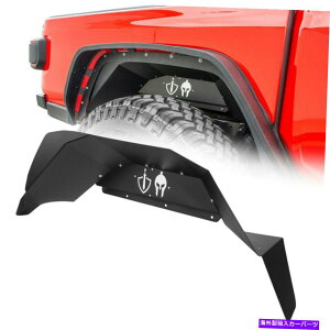 Fender Liner ubNpE_[R[gXp^ACi[tF_[Ci[tBbgW[vOfBG[^[JT 20-21 Black Powder Coat Spartan Rear Inner Fender Liners Fit Jeep Gladiator JT 20-21