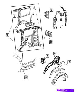 Fender Liner {̃[p[tF_[TChCi[E55157174AE Genuine MOPAR Fender Side Liner Right 55157174AE