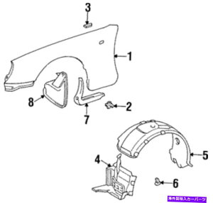 Fender Liner {̃g^1993-1998X[vMK4tgtF_[Ci[53876-14190 Genuine Toyota 1993-1998 Supra MK4 Left Front Fender Liner 53876-14190