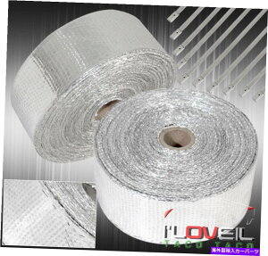 exhaust manifold 10m̋CێUMpMbvی +Wbv^CVo[ 10M Air Intake Induction Thermal Cooling Heat Wrap Protection +Zip Ties Silver