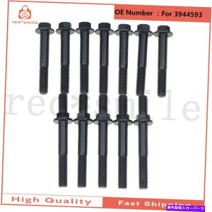 exhaust manifold Dodge Ram 5.9 6.7 Cummins 03-19 3944655�p�ɐݒ肳�ꂽ�V����12x�r�C�ǃ{���g�X�^�b�h NEW 12X Exhaust Tube Bolts Studs Set For Dodge Ram 5.9 6.7 Cummins 03-19 3944655�y���s�A���i�z